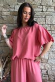 Randles Puff Sleeve Blouse Rhubarb Rose